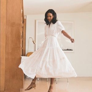 White Bohemian Midi-Maxi Dress